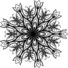Mandala Pattern Stencil doodles sketch good mood