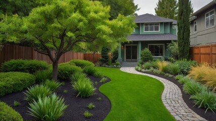 Naklejka premium house in the garden