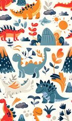 cartoon 2d illustrator doodle pattern, cute pattern in graphic seamless pattern