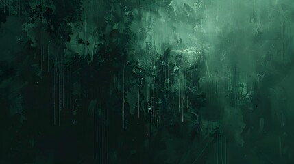 Naklejka premium Dark Green Grunge Texture Digital Art