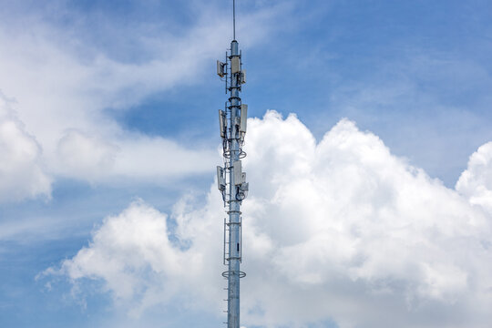 Outdoor mobile communication 5G signal base station tower