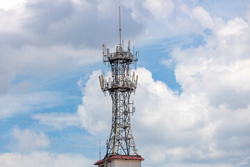 Outdoor mobile communication 5G signal base station tower