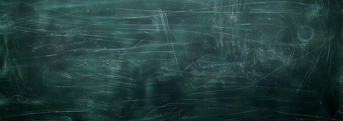 Fototapeta premium Dark Green Scratched Blackboard Texture Background