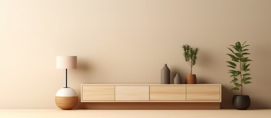 Minimalist Living Room Decor with Wooden Console Table