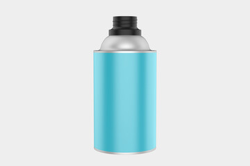 Matte Metallic Aerosol Can Mockup Isolated On White Background. 3d illustration