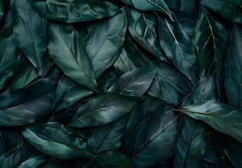 Obraz premium Dark Green Leaves Abstract Texture Background