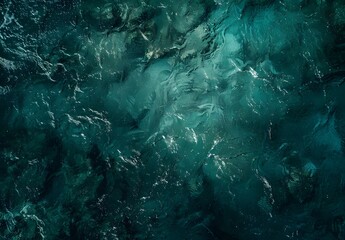 Naklejka premium Abstract Dark Green Underwater Texture Background