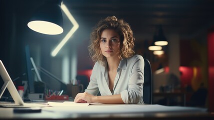 Diverse team of young professionals is working in modern business company. Working day of an office worker. Business, consulting, and technology concept.