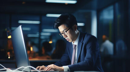 Diverse team of young professionals is working in modern business company. Working day of an office worker. Business, consulting, and technology concept.