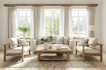 Minimalist Interior Sofa, Artwork Mockup 3D