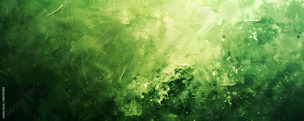 Wall mural Glowing Green Grunge Texture Background