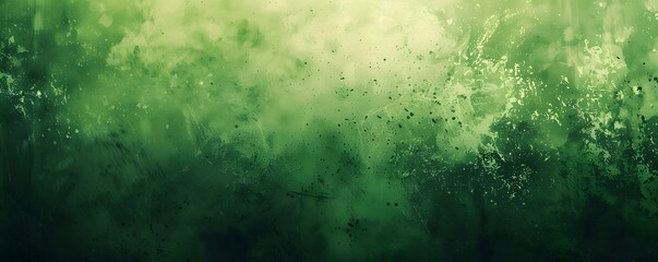 Obraz premium Glowing Green Grunge Background Texture With Copy Space