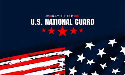 United States National Guard birthday ,December 13, to show appreciation for the U.S. national guards. Background Vector Illustration