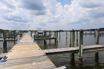 wooden pier in the sea