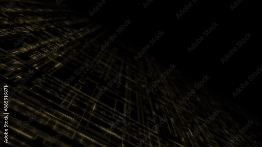 Aufkleber abstract digital grid with futuristic light patterns