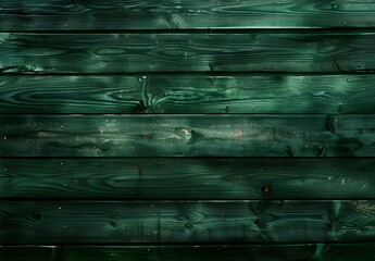 Fototapeta premium Dark Green Wooden Plank Background Texture