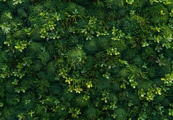 Green Moss Texture Background, Top View