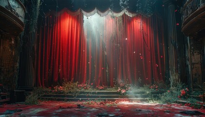 Desolate Beauty An Abandoned Theater in Bloom