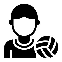Icon of a volleyball player in action