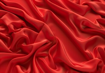 Obraz premium Red Silk Fabric Texture Background