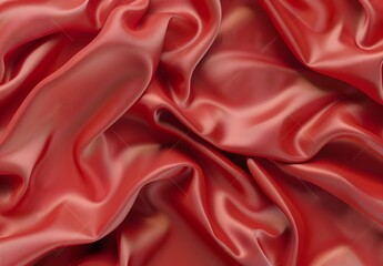 Obraz premium Red Silk Fabric Texture, Smooth & Soft