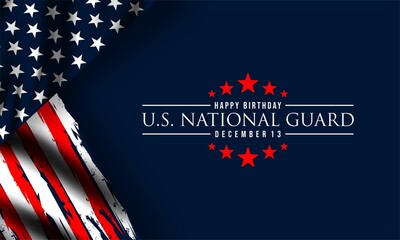 United States National Guard birthday ,December 13, to show appreciation for the U.S. national guards. Background Vector Illustration