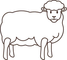 Sheep Line Illustration
