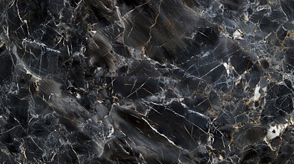Dive into the allure of black marble, its sumptuous texture and dark elegance providing a luxurious background for skin tile wallpaper and interior design, 