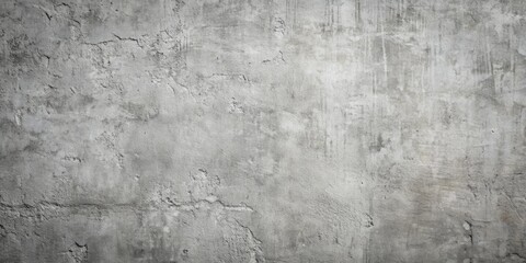 Fototapeta premium Grey rough textured concrete background with subtle cracks and natural imperfections, providing ample empty space for product placement, advertising, or design elements addition.