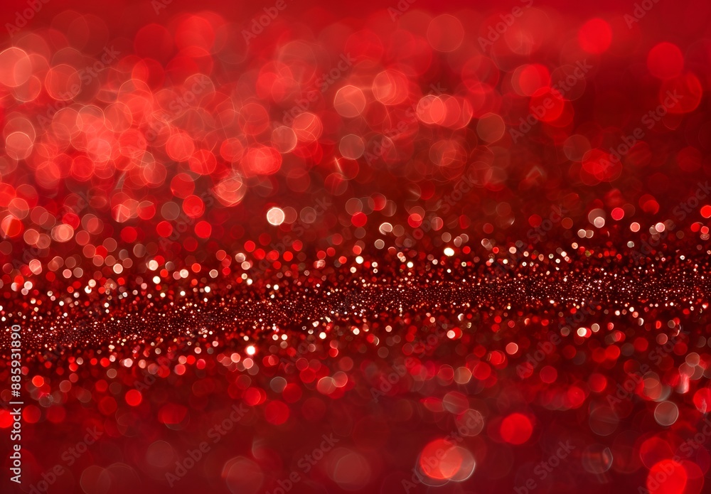 Sticker Sparkling Red Glitter Background Texture