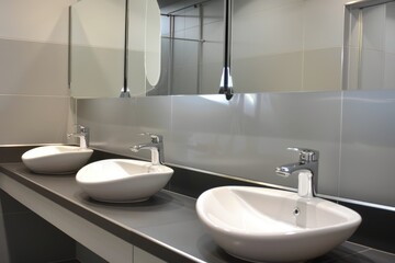 modern sinks with mirror public toilet