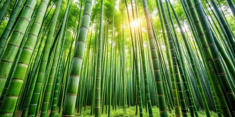 of a dense bamboo forest, bamboo, forest, green, tall, plants, nature, Asian, trees, peaceful,...