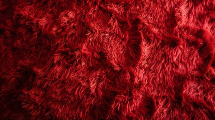 Red Plush Fabric Texture Background