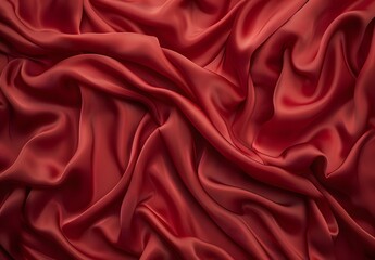 Obraz premium Red Silk Fabric Draped Background