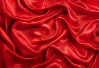 Obraz premium Elegant Red Silk Fabric Background Texture