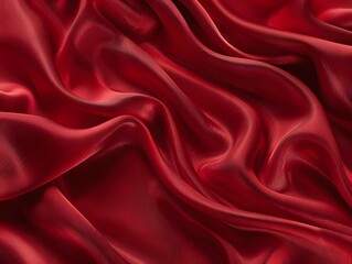 Obraz premium Red Silk Satin Fabric Drape Texture