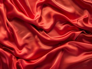 Obraz premium Red Silk Satin Fabric Background Texture