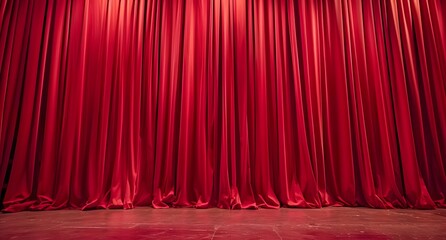 Red Velvet Theater Stage Curtains Background