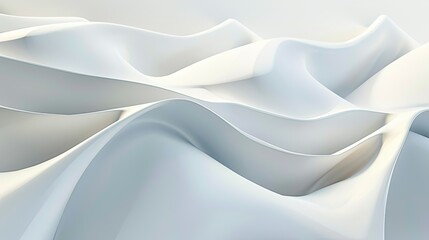 Fototapeta premium Elegant abstract white background with smooth, curved lines creating a flowing pattern