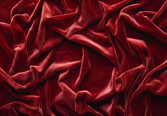 Fototapeta premium Red Velvet Fabric Background Texture