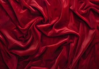 Obraz premium Red Velvet Fabric Background Texture