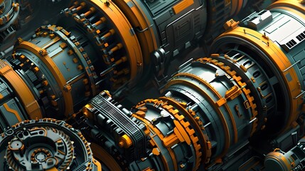 Realism of Inspire with the complexity and sophistication of industrial machinery. very detailed