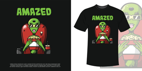 Alien watching vector image