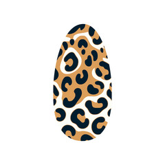 nail art leopard pattern animal vector illustration template design