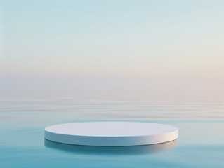 empty white bowl on blue background