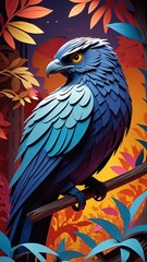 Fototapeta premium A mesmerizing paper-cut animation of the Nighthawk comes to life on the screen