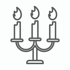 candle icon, beeswax candle vector