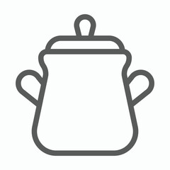 pot icon, crock vector illustration