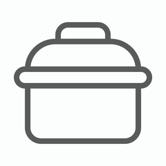 pot icon, crock vector illustration