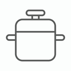 pot icon, crock vector illustration